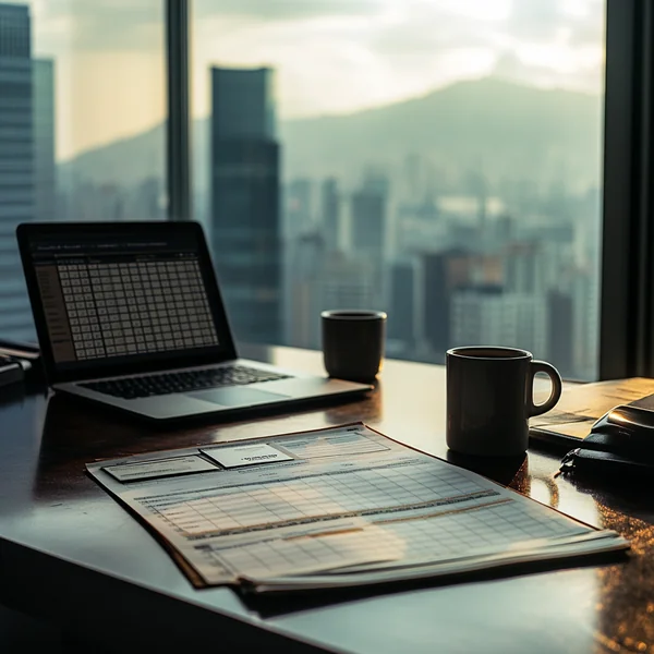 Salarié travaillant à mi-temps thérapeutique à son bureau avec un planning aménagé