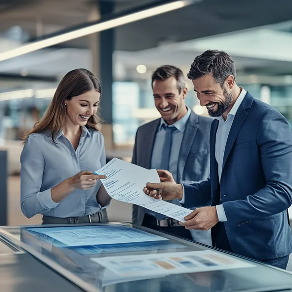 Équipe RH pilotant l'automatisation des processus RH sur un tableau de bord digital